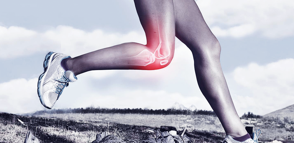 imagem de um joelho sinalizando em vermelho dor crônica